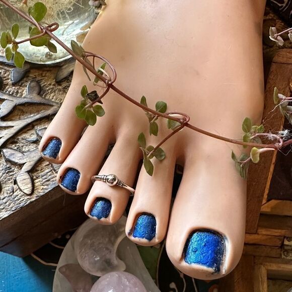 Bali Ball Sterling Silver Toe Ring - Picture 3 of 4